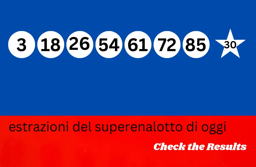 estrazioni del superenalotto di oggi.
Le ultime dieci estrazioni del SuperEnalotto
