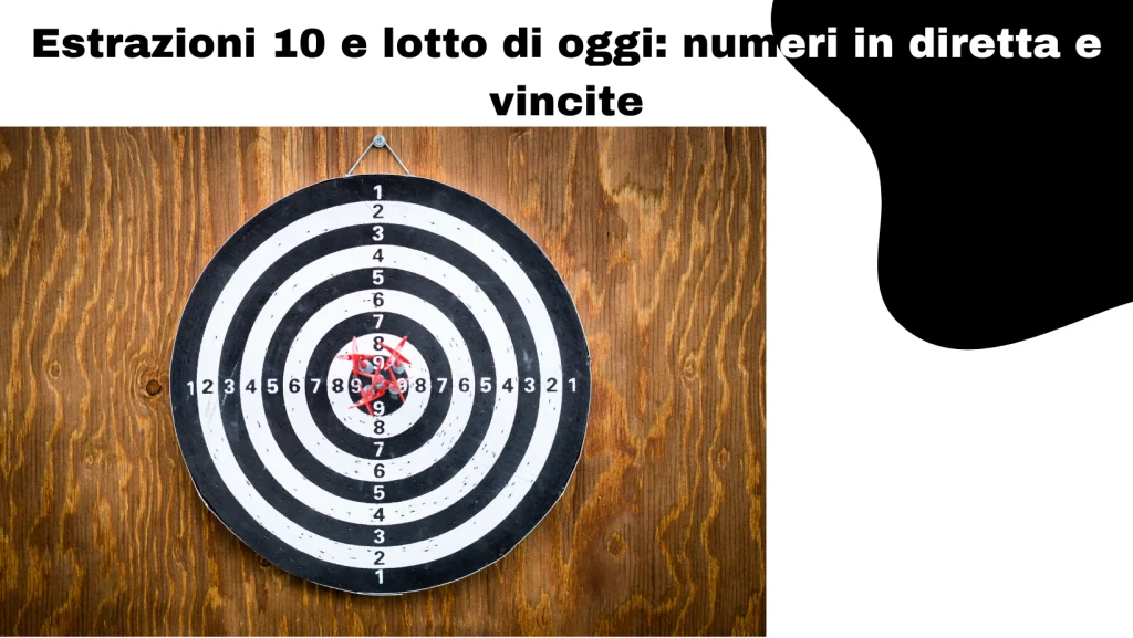 Estrazioni 10 e lotto di oggi: numeri in diretta e vincite.
Estrazioni 10 e lotto di oggi
2024
10 e lotto.
