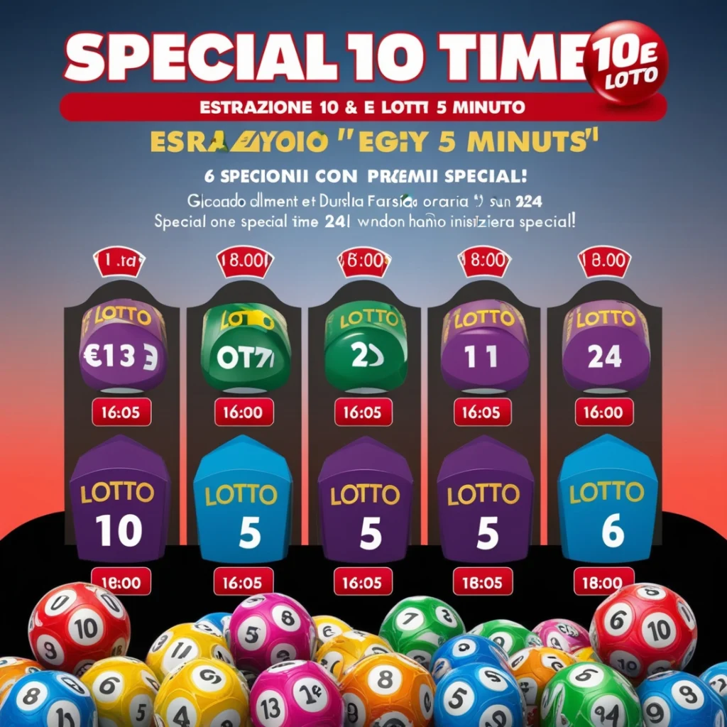 Estrazione 10 e lotto ogni 5 minuti.
