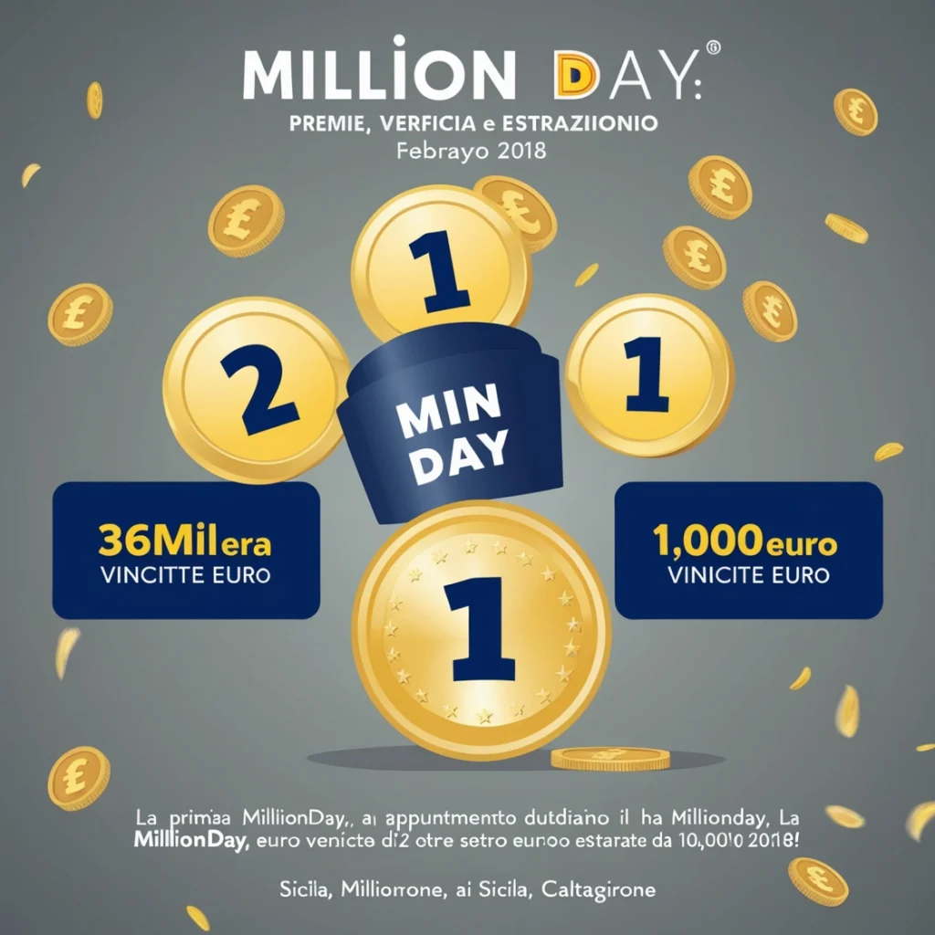 Pagamento di premi e vincite di milioni di giorni.
Archivio completo di estrazione Million Day