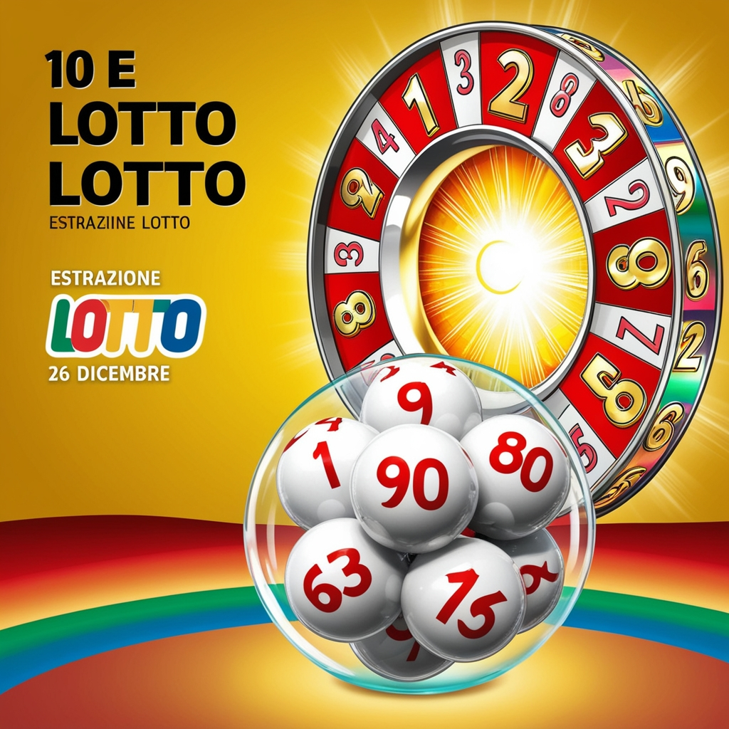 10 e Lotto risultati, Estrazione Lotto, Lotto numeri vincenti 26 dicembre.
