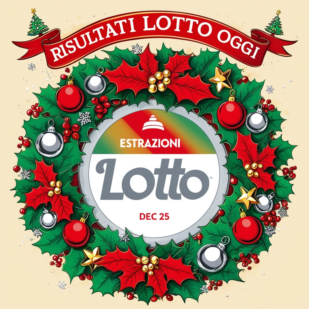 Risultati Lotto oggi, Lotto 25 dicembre, Estrazioni Lotto.
