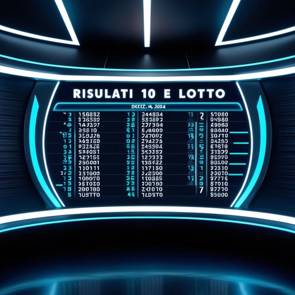 Risultati 10 e Lotto del 14 dicembre 2024 – Aggiornamenti ogni 5 minuti.
