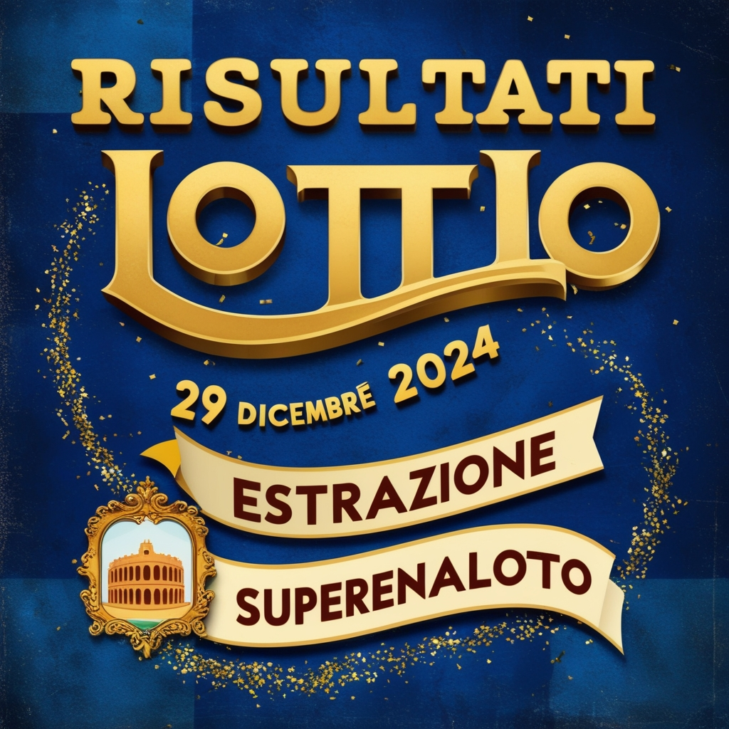 Risultati Lotto 29 dicembre 2024 – Estrazione SuperEnalotto.
