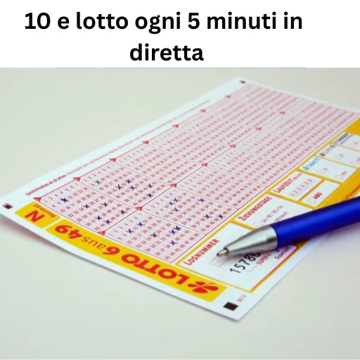 10 e lotto ogni 5 minuti in diretta.
